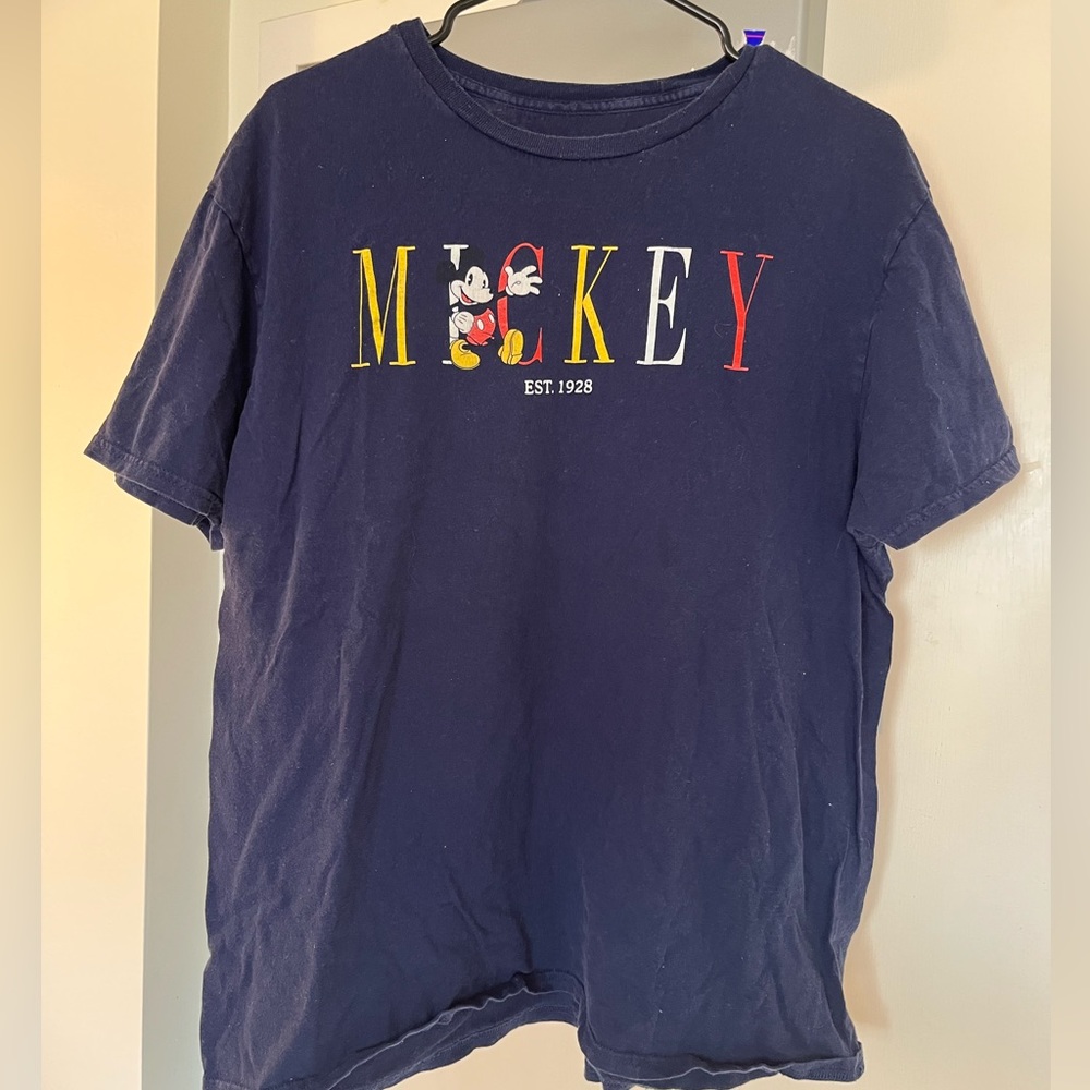 Dark Blue Mickey Tee